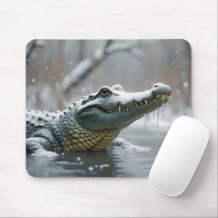 Mousepad Crocodilo Na Neve
