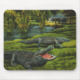 Mousepad Crocodilos, Répteis da Vida Marinha Antiga Animais