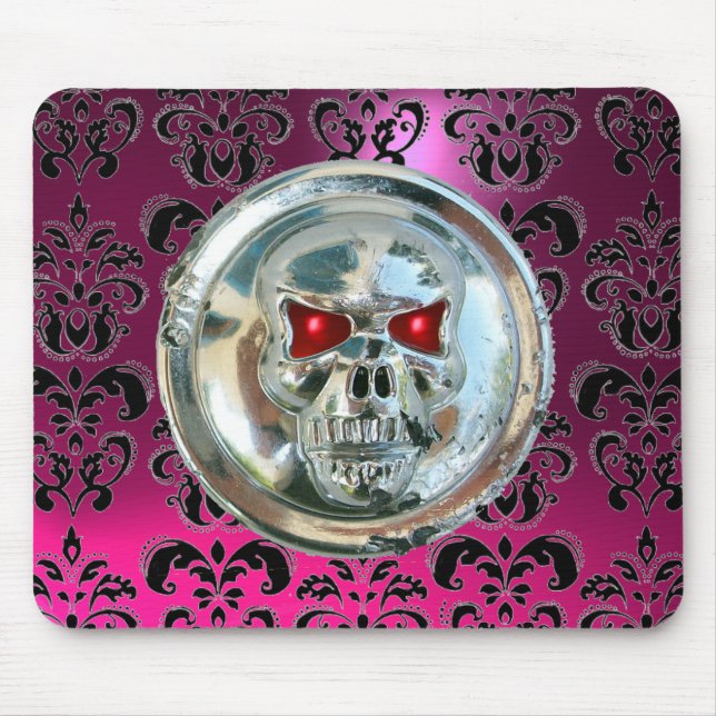 Mousepad CROMA SKULL, Damasco, Ametista Rosa (Frente)