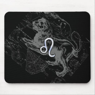 Mousepad Cromo como Leo Zodiac Sinal em Hevelius 1690