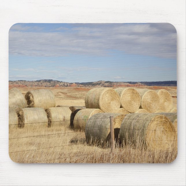Mousepad Crook County, pacotes de feno 2 (Frente)