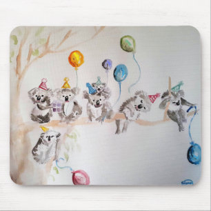 Mousepad Crote KoalaWatercolor - Mouse Mat floral