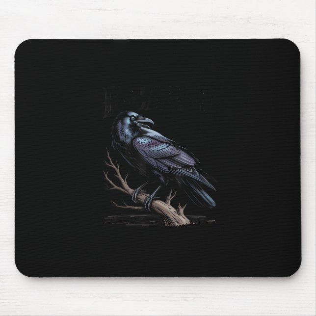 Mousepad Crow, F-Caw-F Funny Bird Funny Quote (Frente)