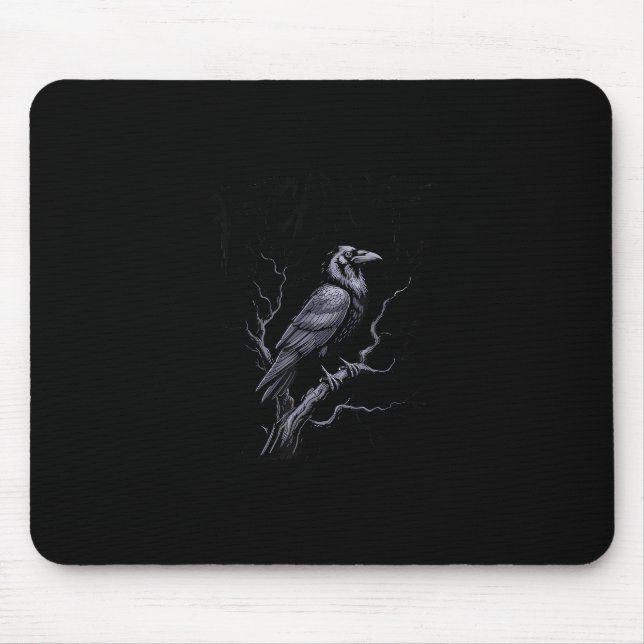 Mousepad Crow F-Caw-F Funny Bird Saying Humor Meme (Frente)