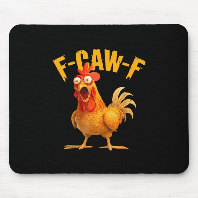 Mousepad Crow Humor F-Caw-F Gothic Funny Retro Cool (Frente)