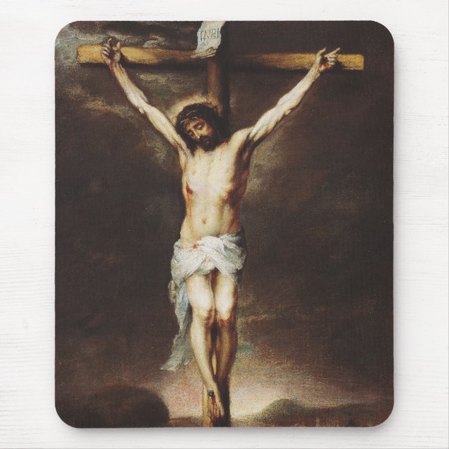 Mousepad Crucificação por Bartolome Esteban Murillo (Frente)