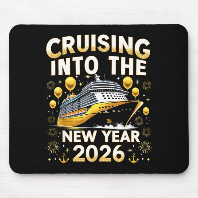 Mousepad Cruising Into The New Year 2026 Cruise Party Gift  (Frente)