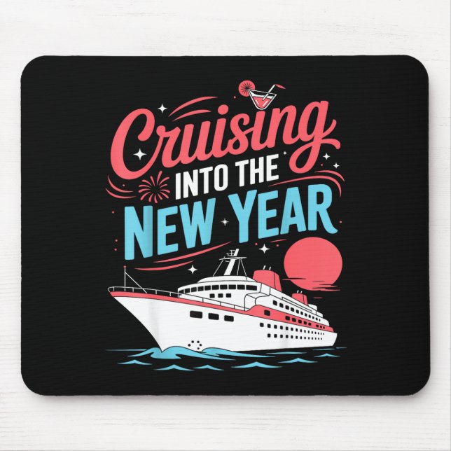Mousepad Cruising Into The New Year Trocal Holiday Travel V (Frente)