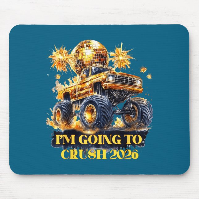 Mousepad Crush 2026 Monster Truck New Year Party Countdown  (Frente)