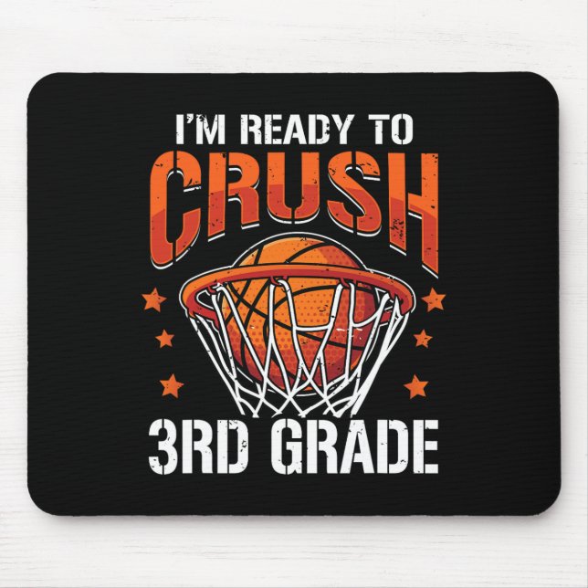 Mousepad Crush 3.º ano de basquete de volta para a escola d (Frente)
