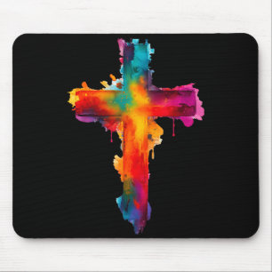 Mousepad Cruz Acredite na Fé Religiosa Cristã Abençoada Gr