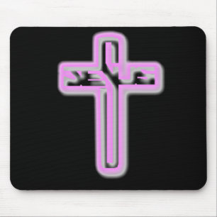 Mousepad Cruz cor-de-rosa