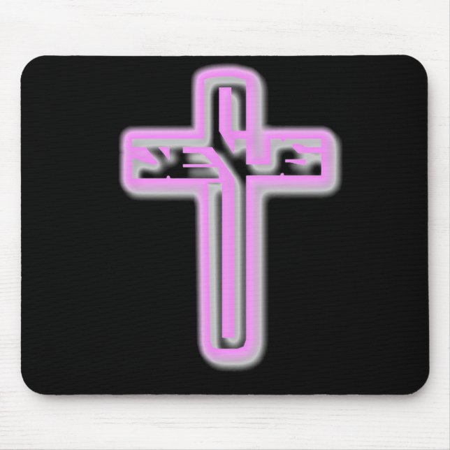 Mousepad Cruz cor-de-rosa (Frente)