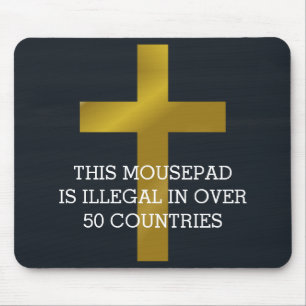 Mousepad Cruz Cristã é Ilegal em Mais de 50 Países