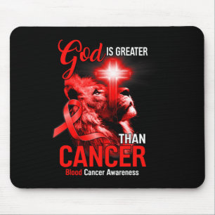 Mousepad Cruz Cristã Lion Deus é Maior Que o Câncer Re