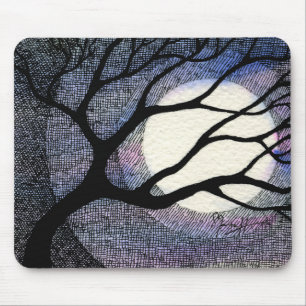 Mousepad Cruz da árvore e da lua chocada