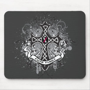 Mousepad Cruz da oração da família da fé - cancer princ