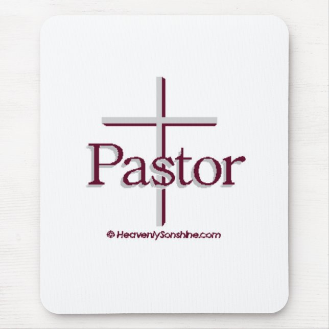 Mousepad Cruz das cinzas do pastor da igreja (Frente)
