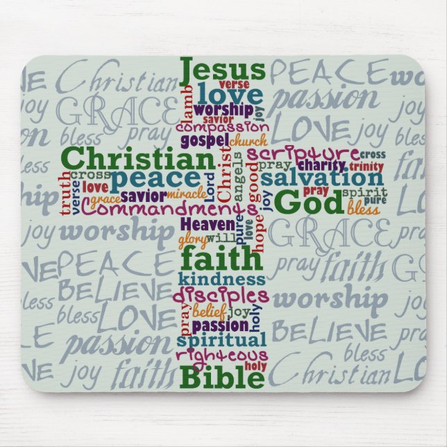 Mousepad Cruz de Arte Religiosa Cristã (Frente)