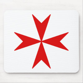 Mousepad Cruz de Malta (vermelho)