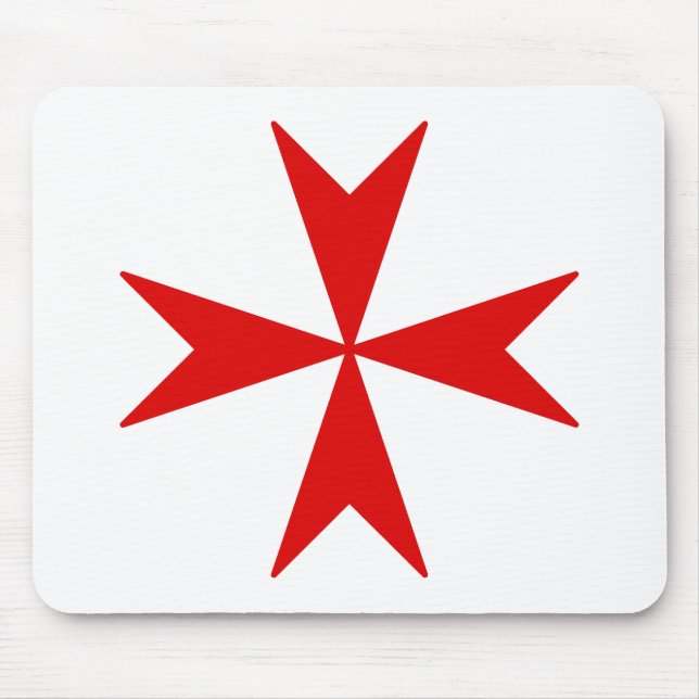 Mousepad Cruz de Malta (vermelho) (Frente)
