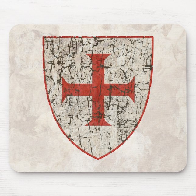 Mousepad Cruz de Templar, afligida (Frente)