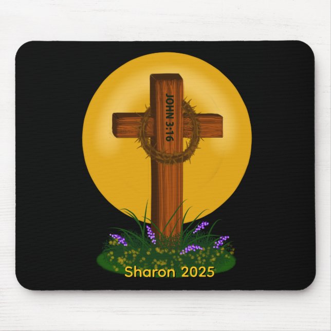 Mousepad Cruz e Coroa de Espinhos (Frente)