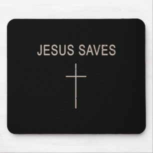 Mousepad Cruz Jesus Salva Fé Cristã Minimalista Religiosa