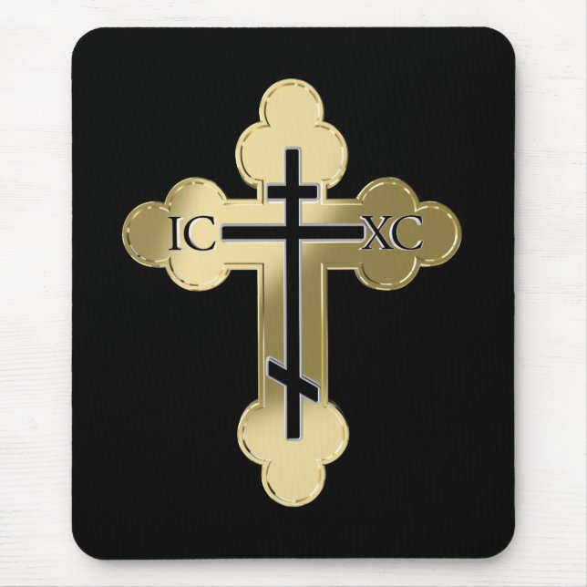Mousepad Cruz ortodoxa cristã (Frente)