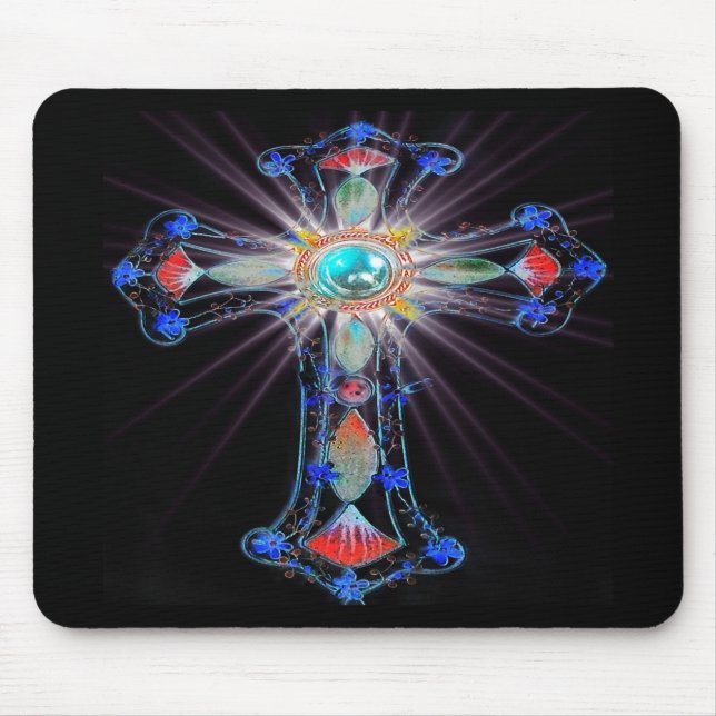 Mousepad Cruz religiosa Starburst (Frente)