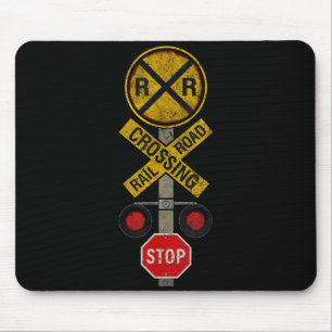 Mousepad Cruzamento Ferroviário Modelo de Locomotiva Amante