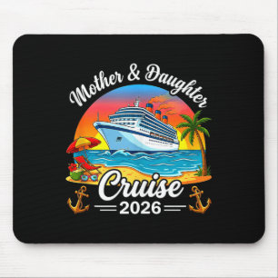 Mousepad Cruzeiro da mãe e da filha férias de viagem da fam