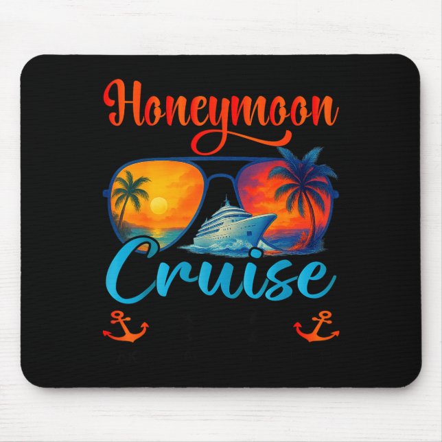 Mousepad Cruzeiro de Lua de Mel Mínimo 2026 Recém-Casados (Frente)
