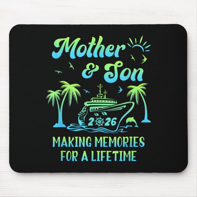 Mousepad Cruzeiro de Mãe e Filho 2026 Viagem Familiar Combi (Frente)