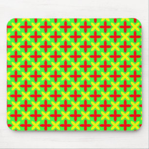 Mousepad Cruzes amarelas vermelhas