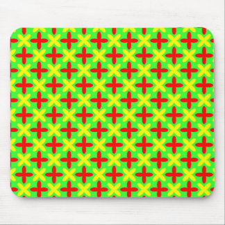 Mousepad Cruzes Amarelas Vermelhas