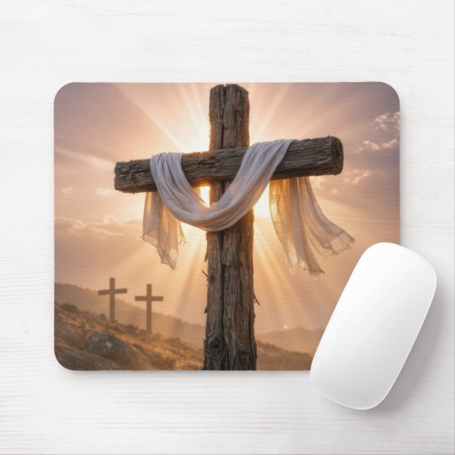 Mousepad Cruzes da Páscoa em uma Colina (Com mouse)