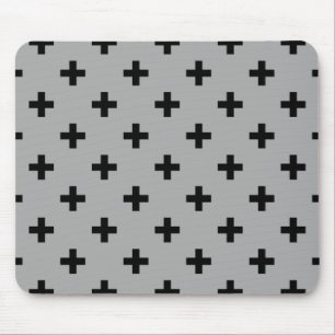 Mousepad Cruzes de polca preta em cinzas