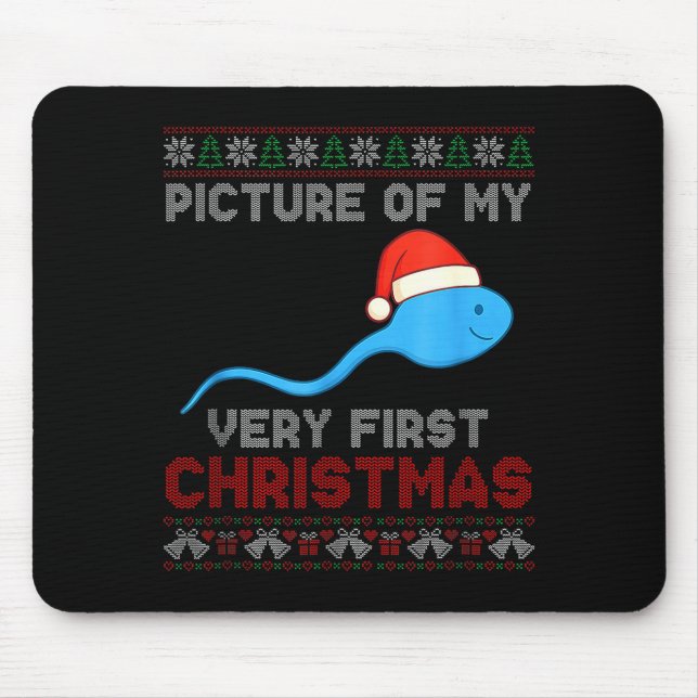 Mousepad Cture Of My Very First Christmas Joke Funny Xmas  (Frente)