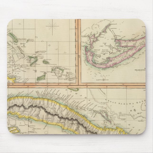 Mousepad Cuba, Bahama I, Bermudas (Frente)