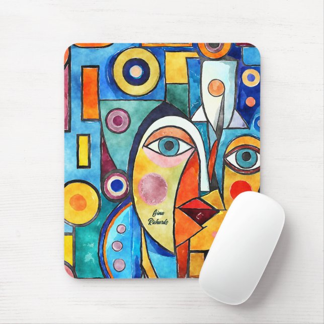 Mousepad Cubismo Design (Com mouse)