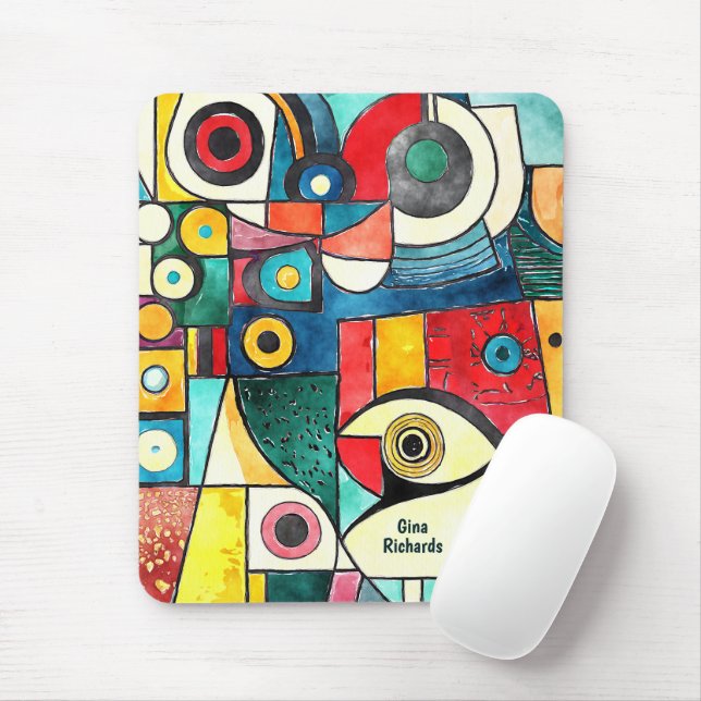 Mousepad Cubismo Design (Com mouse)