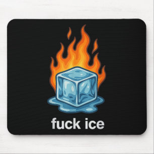 Mousepad Cubo de Gelo Fofo em Chamas pelo Protesto de Gelo