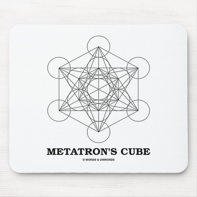 Mousepad Cubo de Metatron (Geometria Sagrada) (Frente)