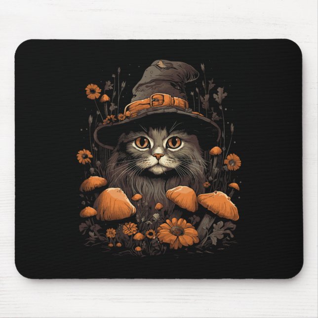 Mousepad Cubo-guagecore Aestético Gato-Cogumelo Mulheres Cr (Frente)