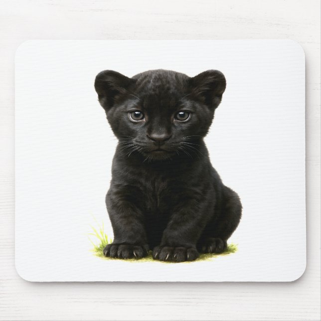 Mousepad Cubo Pantera Preto com Olhos Grandes (Frente)