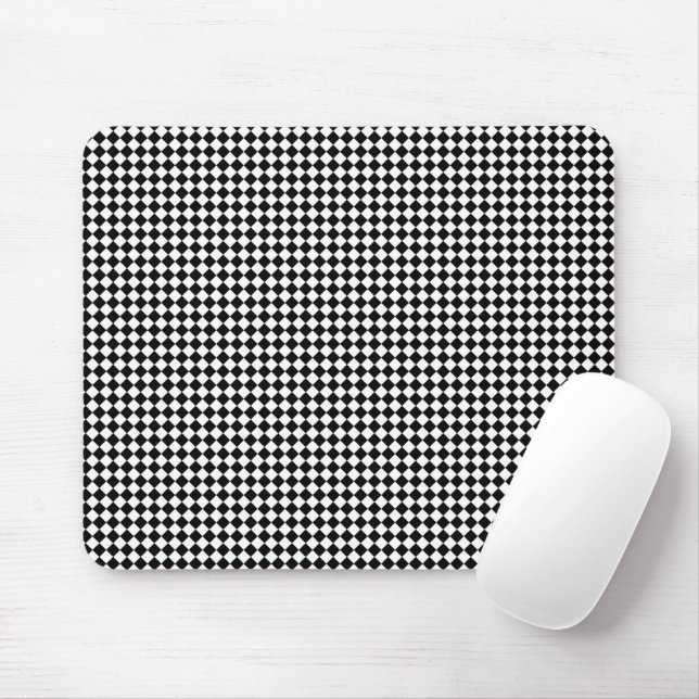 Mousepad Cubos abstrato preto e branco listrados (Com mouse)