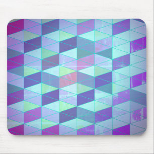 Mousepad Cubos em Triângulos Padrão Geométrico