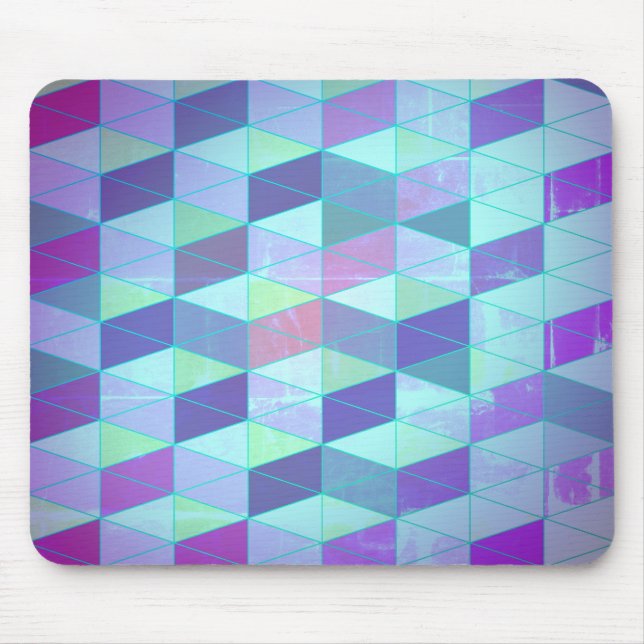 Mousepad Cubos em Triângulos Padrão Geométrico (Frente)