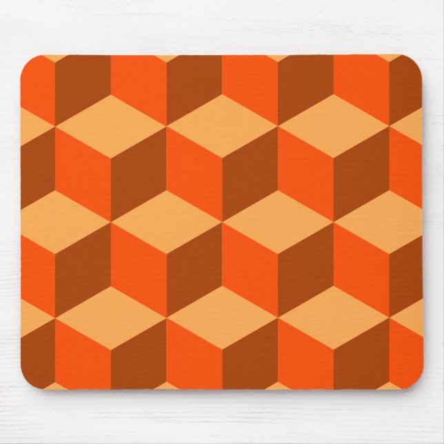 Mousepad Cubos Laranja (Frente)
